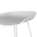 CBS2007-SD Allen 65cm Bar Stool - White Seat with White Metal Frame Close Up