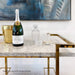 Franklin White Marble Bar Cart White & Gold Close Up